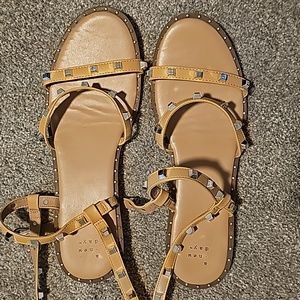 Strappy tan sandals